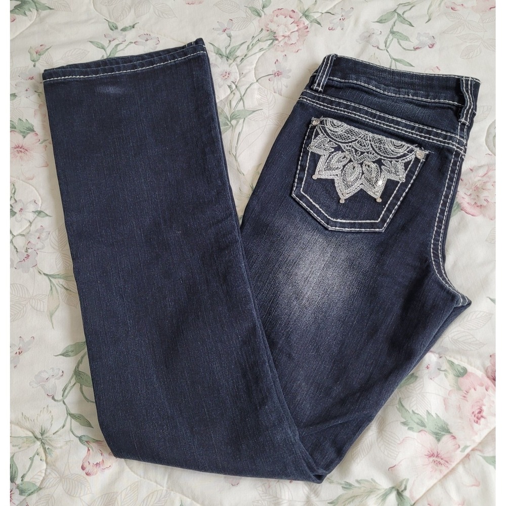 Warehouse One Premium Women's‎ Dark Blue Mid Rise Boot Cut Size 29Reg